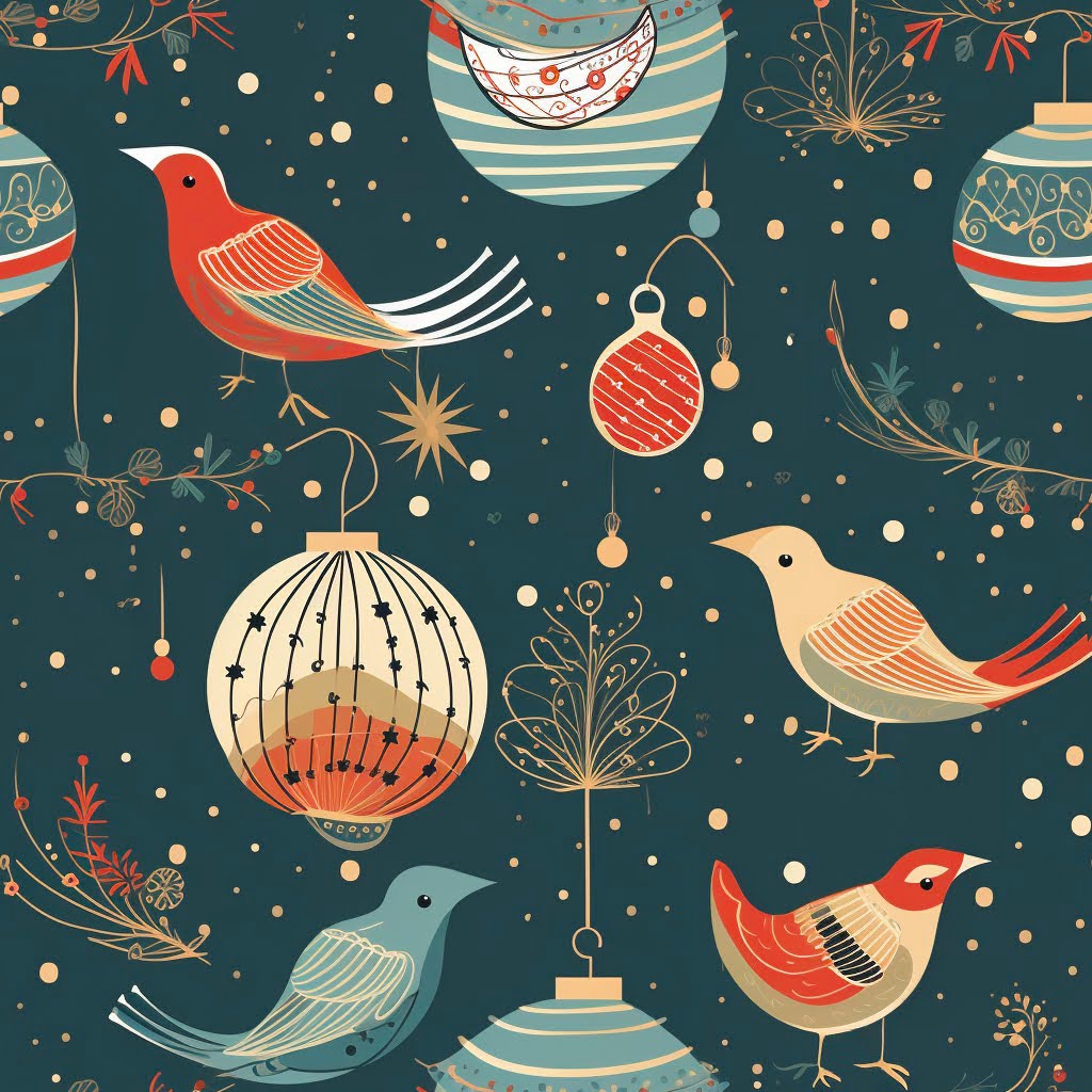 Festive Birdsong Gift Wrap