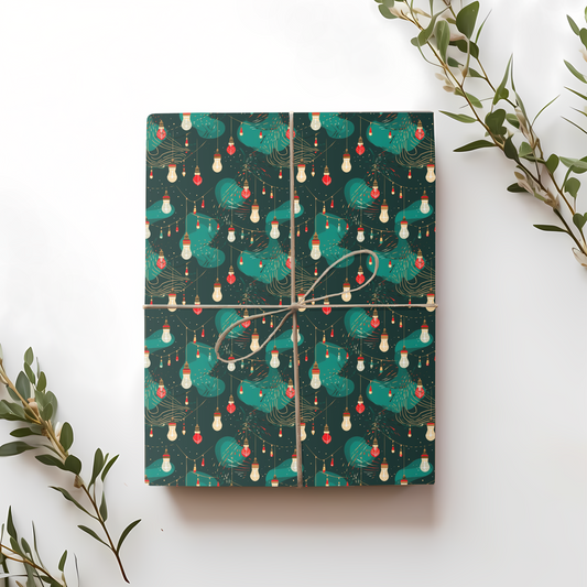 Twinkling Bulb Illuminations Gift Wrap