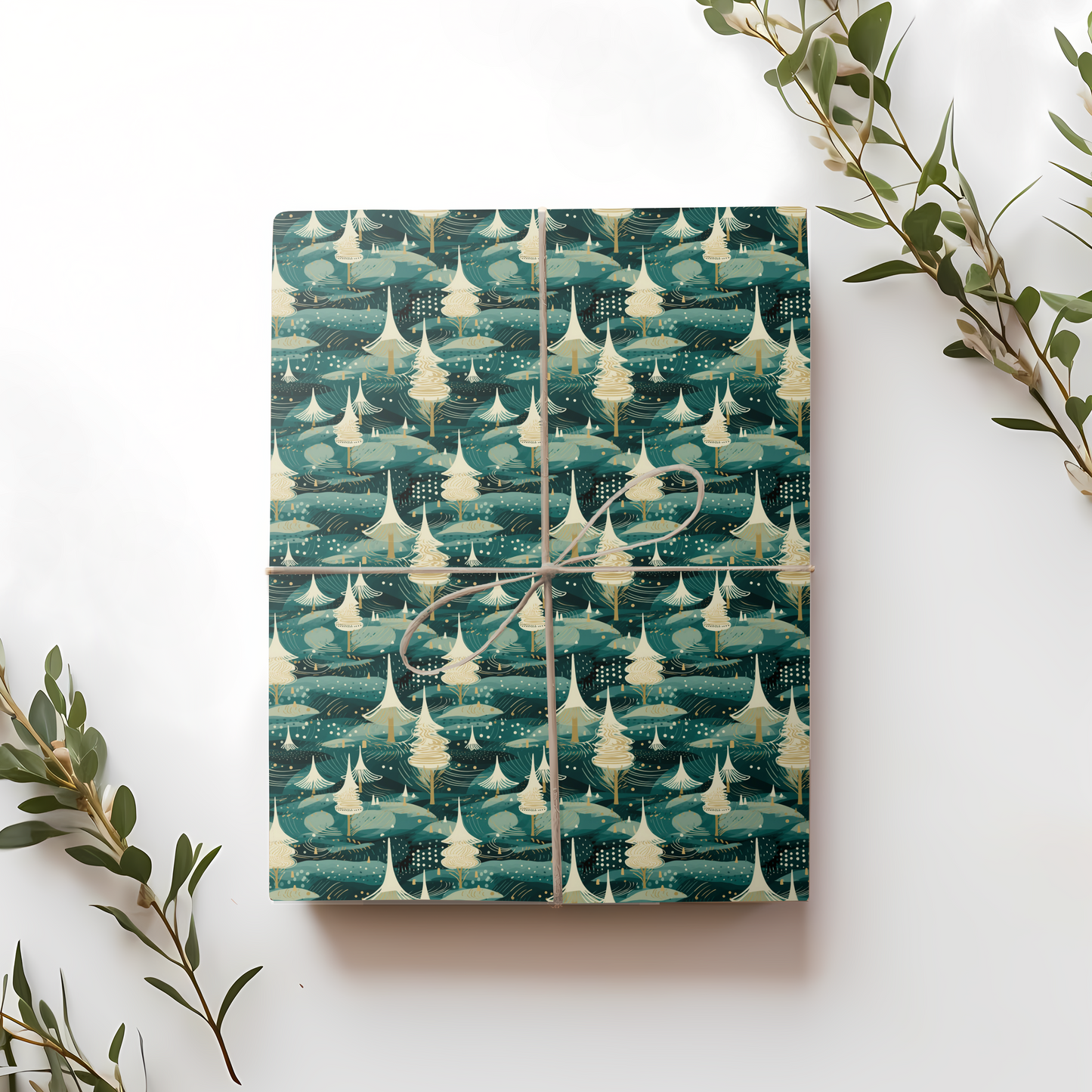 Whimsical Winter Forest Gift Wrap